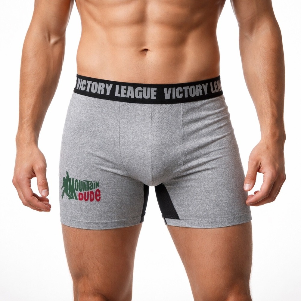Victory League Mountain Dude Bigfoot Boxer Briefs Gray Performance Small (28-30)